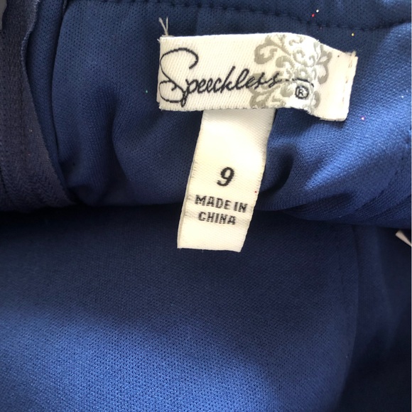 Girls speechless semi formal dress. Size 9. Navy blue - Picture 4 of 6